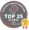 Global top 10 LSP – CSA Research badge 2021