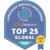 Global top 10 LSP – CSA Research badge 2022