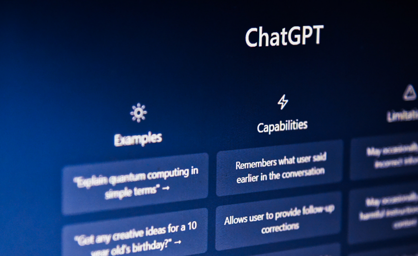 A screen showing ChatGPT's user interface